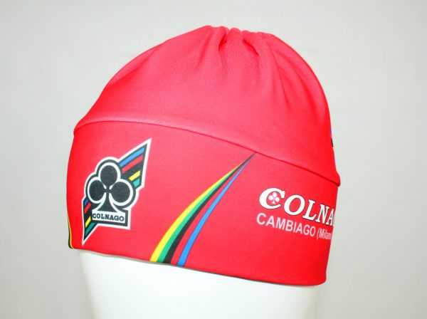 Велосипедная шапка (подшлемник) Colnago UCI World Tour one size Black/Red