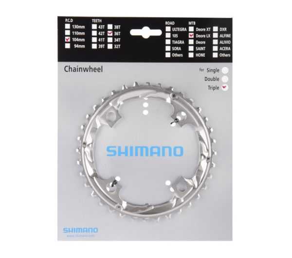 Зірка шатунів Shimano FC-M660 SLX, 36зуб. 9-швидк.