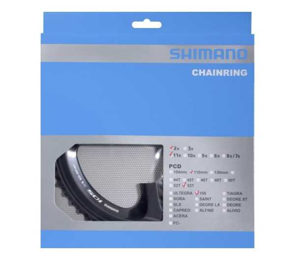 Зірка шатунів FC-5800 Shimano 105, 53зуб. для 53-39T, чорний 11-швидк