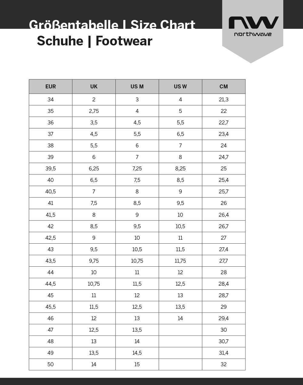 sizing_northwave_schuhe