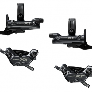 Комплект гальм гідравл. Shimano M8220 DEORE XT перед + зад (4-поршн каліпер, J-kit гідролінії 1000 і 1700мм)