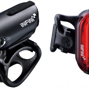 КОМПЛЕКТ: Світло переднє+заднє INFINI OLLEY 4 ф-ції чорний USB