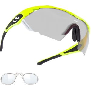 Окуляри HQBC QX3, фотохромні лінзи, діоптрична вставка Clip-on, неоновий жовтий/чорний