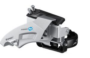 Перемикач передній Shimano FD-M315 ALTUS 2X8/7, TOP-SWING, 34,9/31,8/28,6мм адапт, універс.тяга, для 36зуб