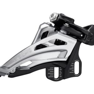 Перемикач передній Shimano FD-M4100-E, DEORE 2X10, SIDE SWING, FRONT-PULL, монтаж E-TYPE, макс. 38зуб.