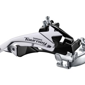 Перемикач передній Shimano FD-TY500, Top-Swing, універс.тяга, хомут 34.9мм (S/M адаптеры), для 42Т