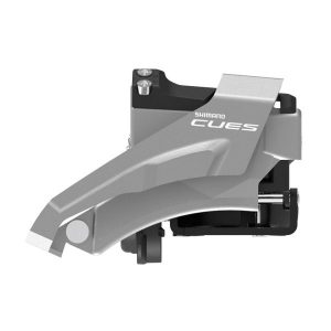 Перемикач передній Shimano FD-U4000-L, CUES, 2X9-10, LOW CLAMP, TOP-SWING, 34.9MM хомут (з адаптером під 31.8 та 28.6мм), макс. 36/40зуб.