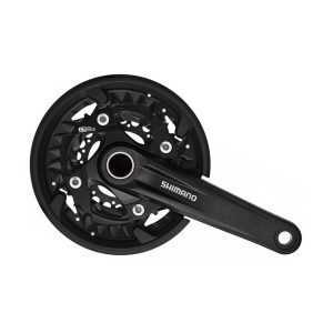 Шатуни Shimano FC-MT500-3, 175мм, 40X30X22, 10-шв, інтегрована вісь, захист зірок, без каретки