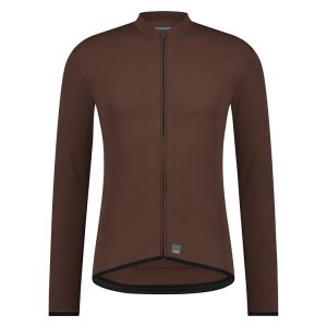 Велоджерсі Shimano Apice long sleeves утеплене, коричневе, розм. XL