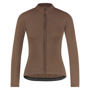 Велоджерсі жіноче Shimano Apice long sleeves утеплене, коричневе, розм. XS