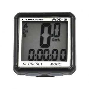 Велокомп`ютер Longus АХ-3, 13 ф-цій, чорний Special Edition