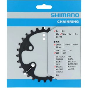 Зірка шатунів Shimano FC-M6000-2 DEORE, 28зуб.-BG для 38-28з 10/11шв