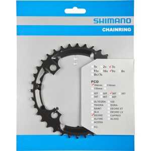 Зірка шатунів Shimano FC-M590 DEORE, 36зуб. чорн, 104мм