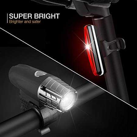 Фара и мигалка USB Rechargeable Bicycle Light LED set