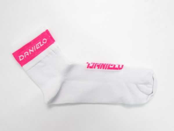 Danielo Professional Cycling Socks white/pink size 45-46 (XL)