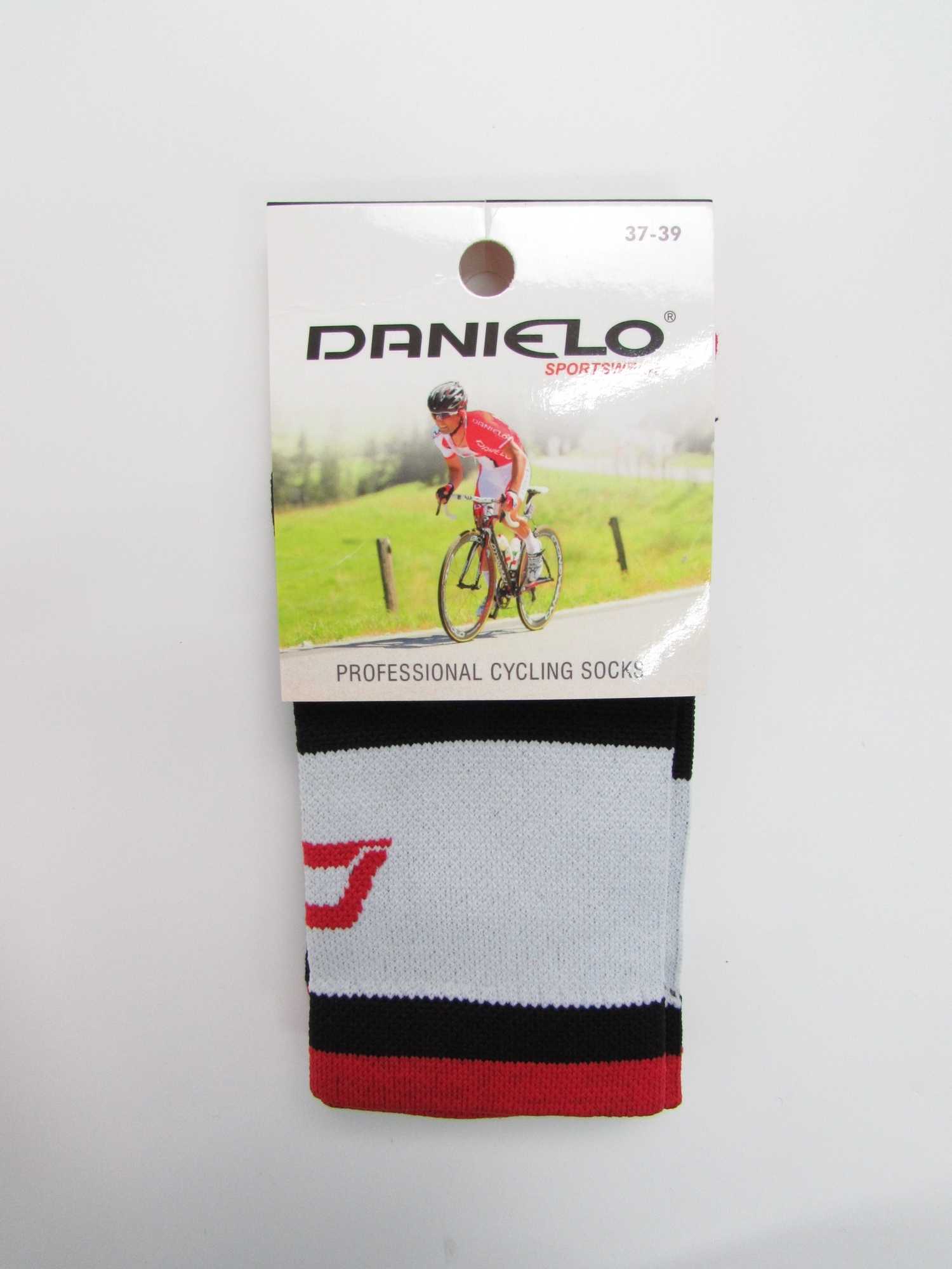 Danielo Professional Cycling Socks white/black/red size 37-39 (S)