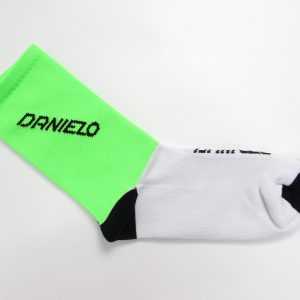 Danielo Professional Cycling Socks white/neon green/black size 43-44 (L)