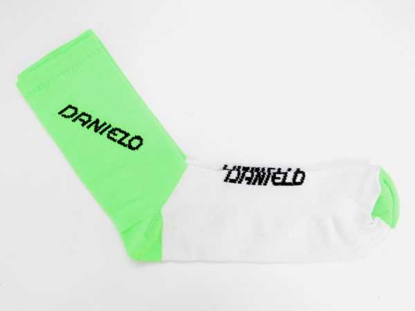 Danielo Professional Cycling Socks white/neon green size 45-46 (XL)